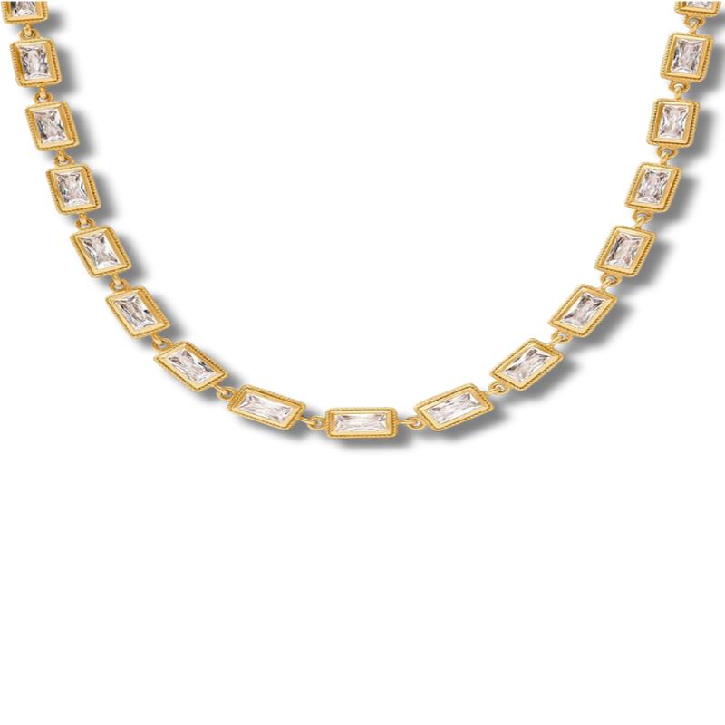 Baguette Tennis Necklace | Julie Vos