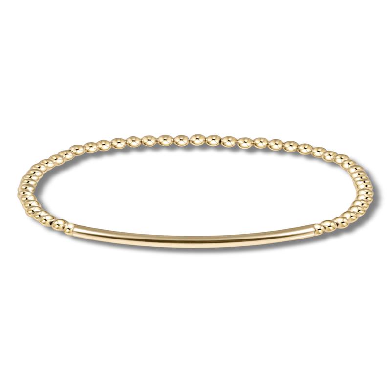 Bliss Bar Smooth Bead Bracelet - Gold 3MM | E-Newton
