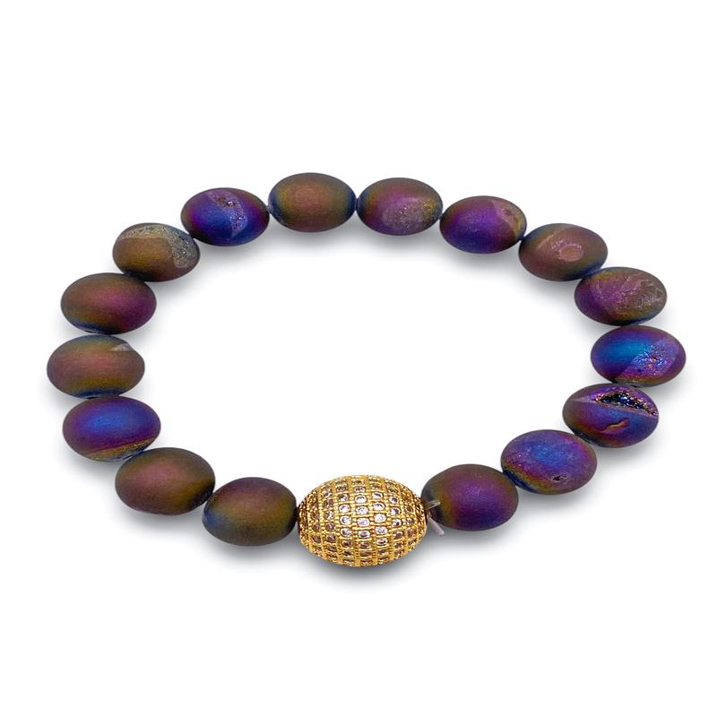 Brave Enough Bracelet - Rainbow Druzy | Virtue
