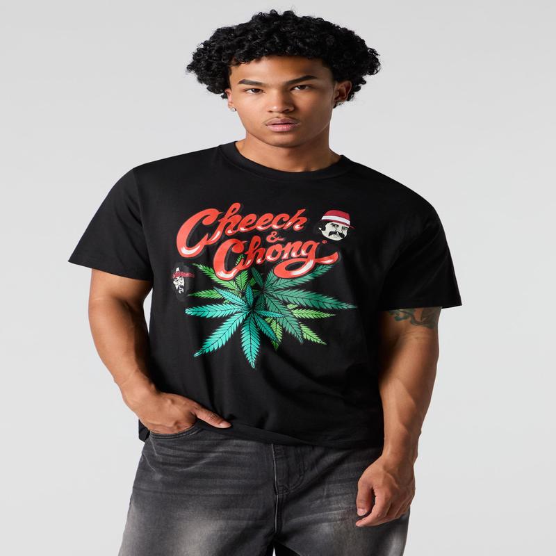 Cheech & Chong Graphic Boyfriend T-Shirt