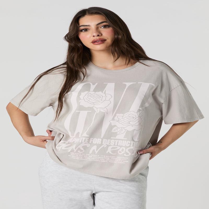Guns N' Roses Graphic Boyfriend T-Shirt