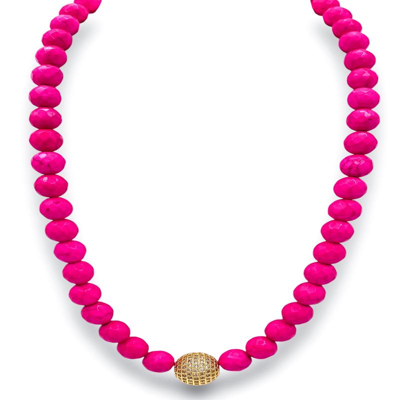 In Full Swing Necklace - Hot Pink | Virtue | RESTOCK