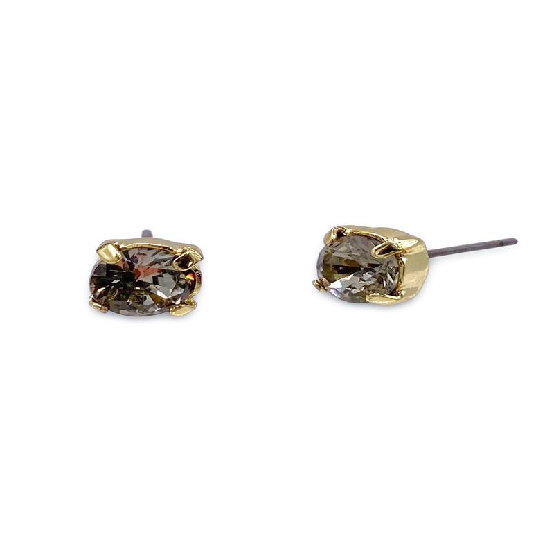 Jayda Stud Earring - Bright Gold Black Diamond | Sorreli - FINAL SALE