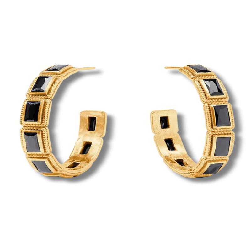Julie Vos Baguette Obsidian Black Hoop