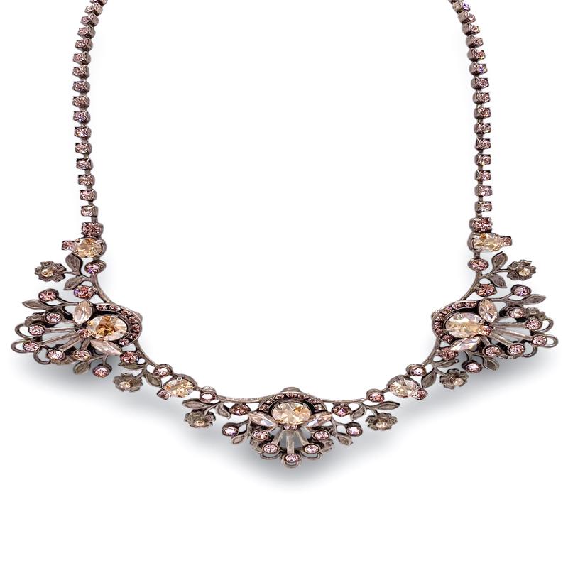 Linden Statement Necklace - Antique Snowbunny/Satin Blush | Sorrelli