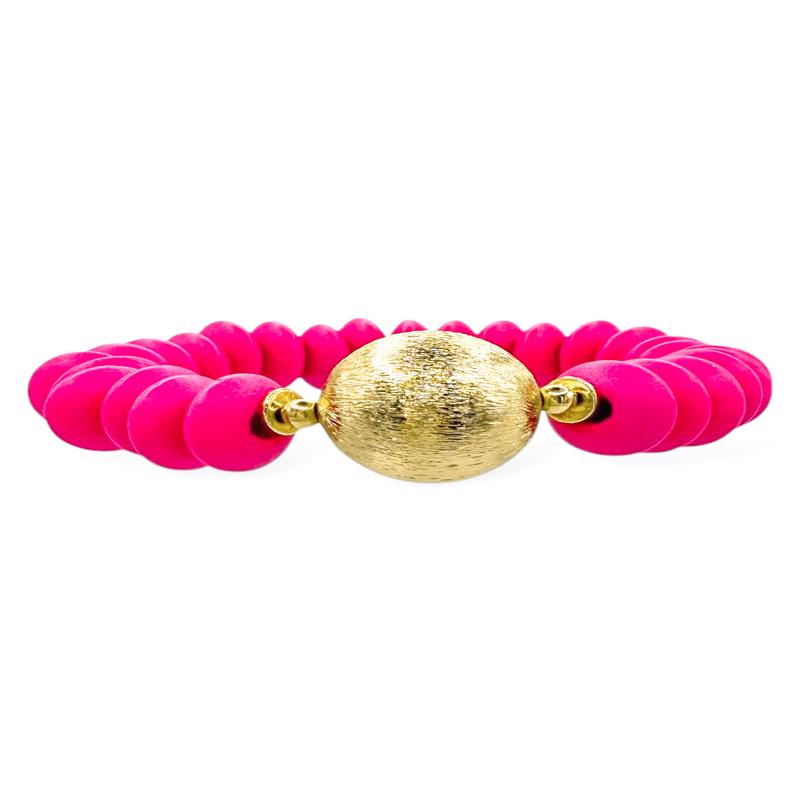 Open Mind Fuchsia Beaded Bracelet