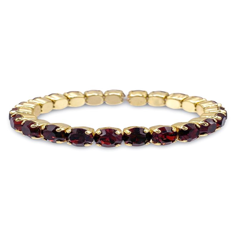Sienna Stretch Bracelet - Bright Gold Merlot | Sorrelli - SALE