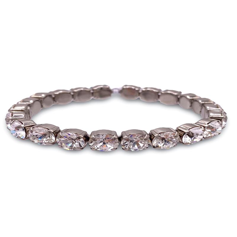 Sienna Stretch Bracelet - Silver Crystal | Sorrelli - SALE