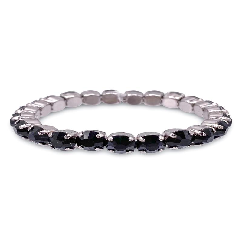 Sienna Stretch Bracelet - Silver Jet | Sorrelli - SALE