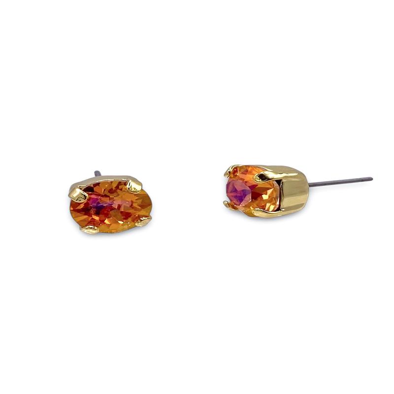 Simple Stud Earrings - Bright Gold Lt. Peach Brandy | Sorrelli - FINAL SALE