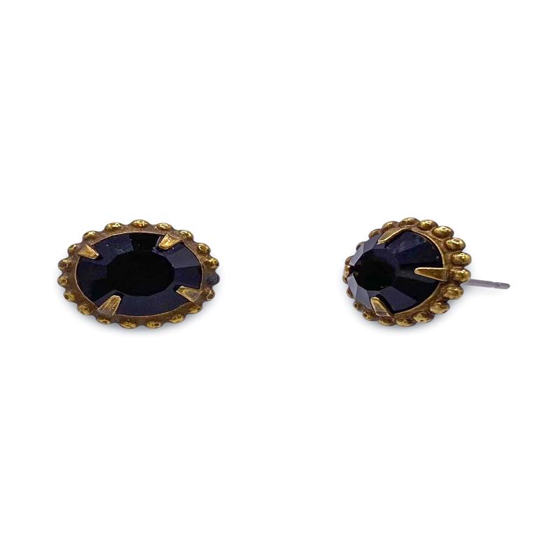 Simplicity Stud Earrings - Antique Gold Jet | Sorrelli - FINAL SALE
