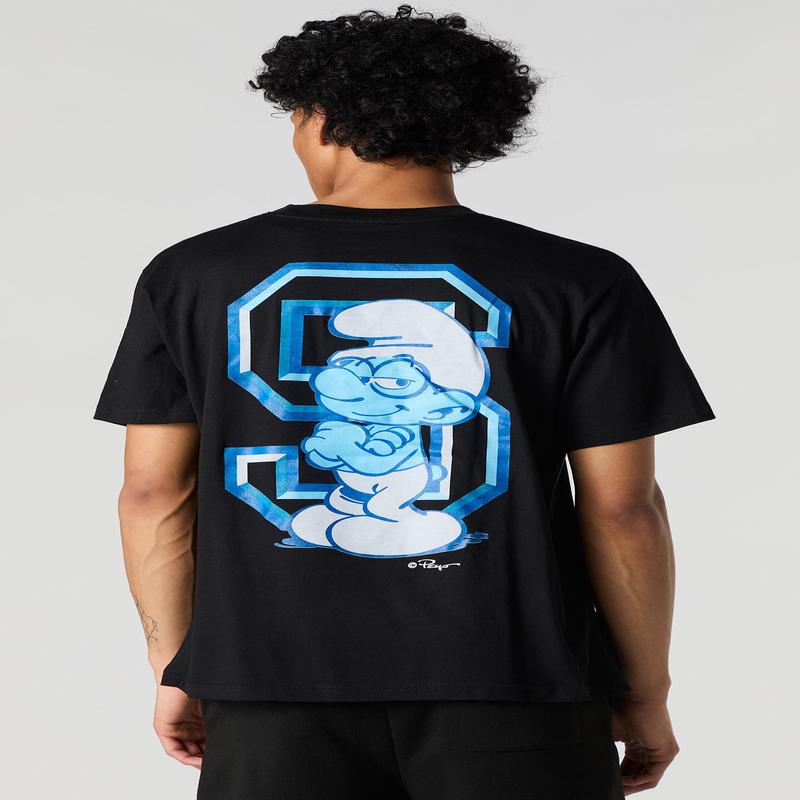 T-shirt coupe garonne  imprim S Is For Smurf