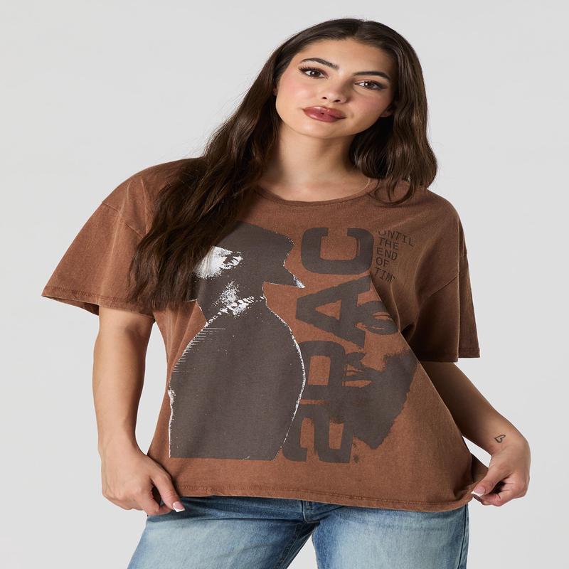 Tupac End of Time Graphic Boyfriend T-Shirt