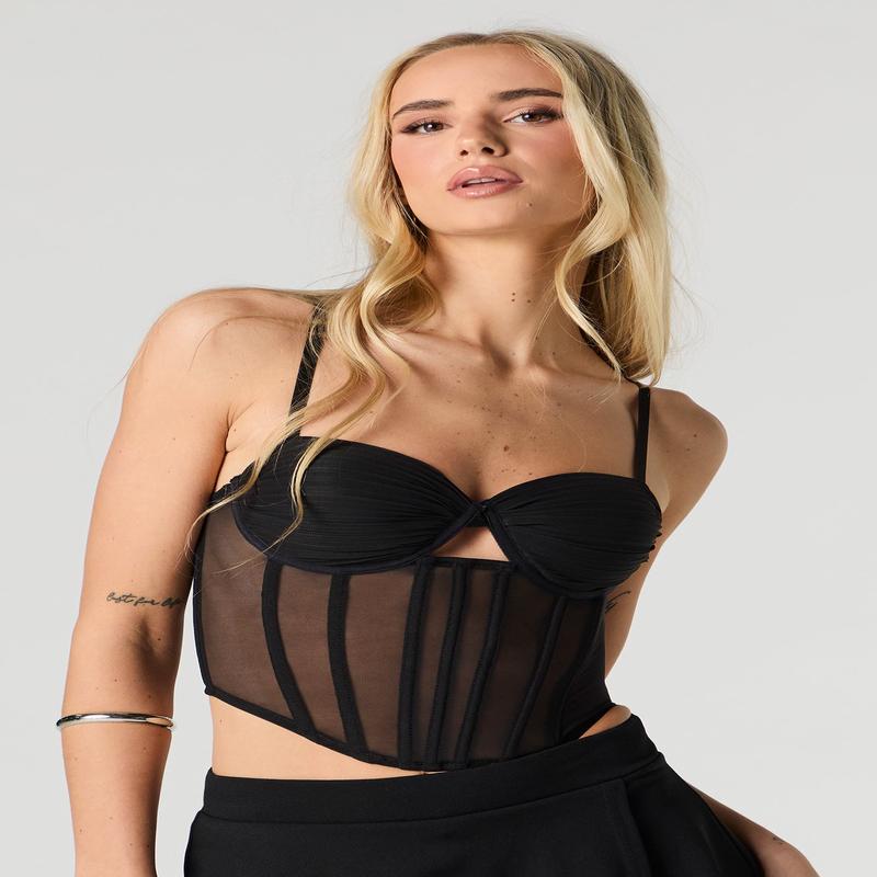 Dbardeur corset ruch en filet