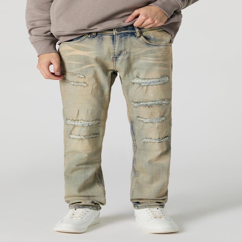 Jean ajust en denim extensible d'aspect us