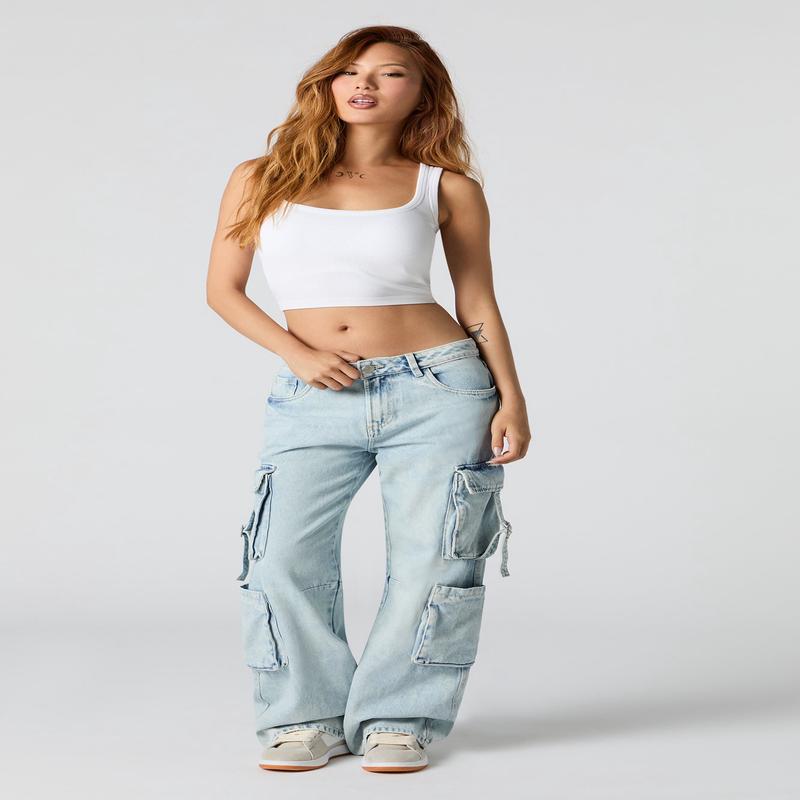 Low Rise Baggy Cargo Jean