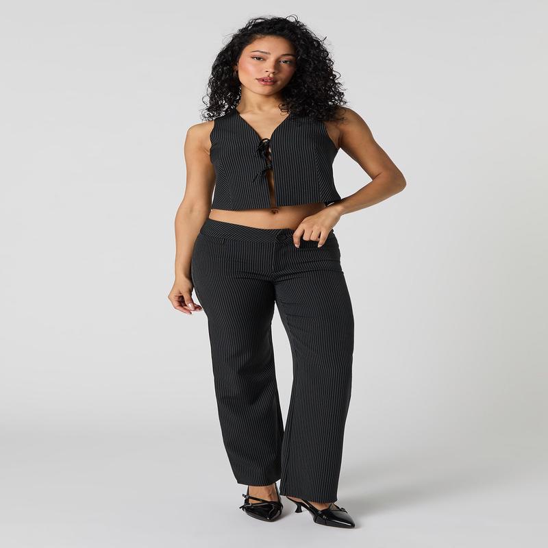 Pantalon habill  fines rayures