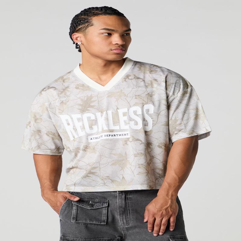 Reckless Graphic Mesh Camo Jersey