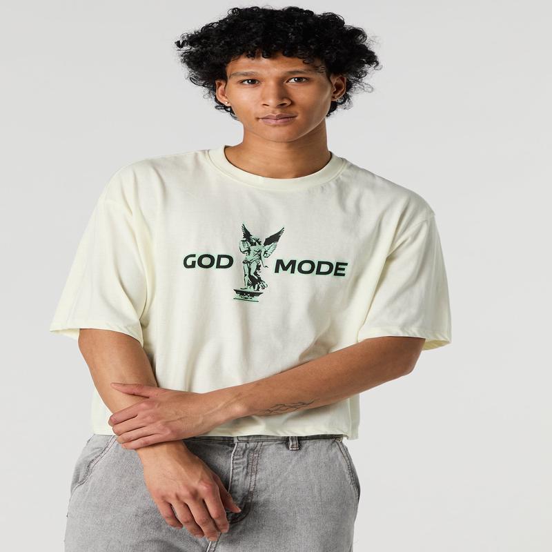 T-shirt carr  imprim God Mode