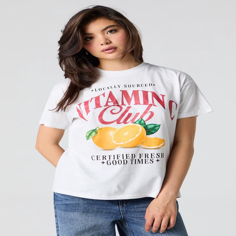Vitamin C Graphic Boyfriend T-Shirt