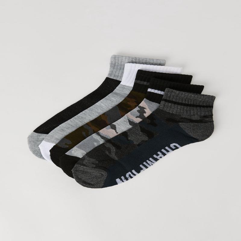 Chaussettes un quart Athltisme en tricot jacquard  imprim camouflage (paquet de 5)