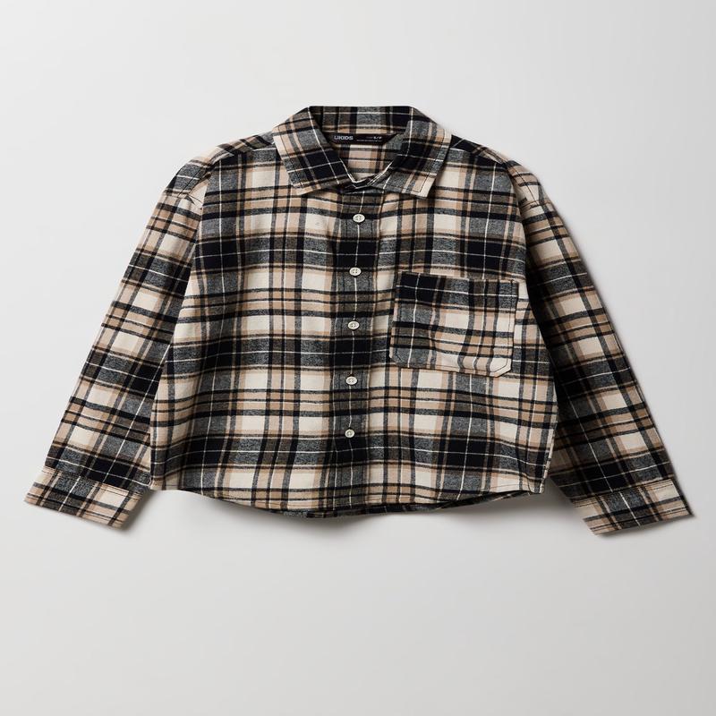 Haut boutonn en flanelle  carreaux pour garon