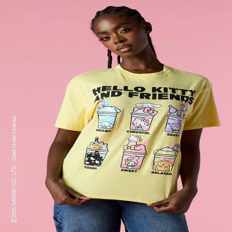Hello Kitty Boba Graphic Boyfriend T-Shirt