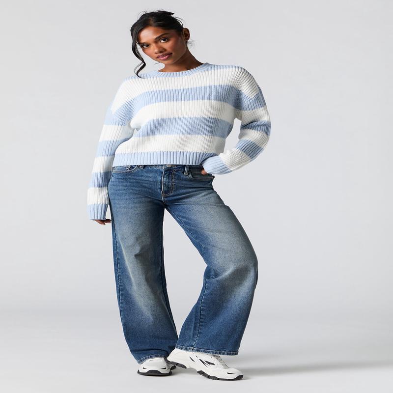 Jean extensible  jambe large dlav fonc vintage