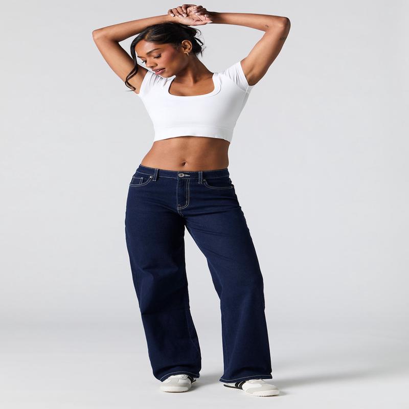 Stretch Baggy Rinse Jean