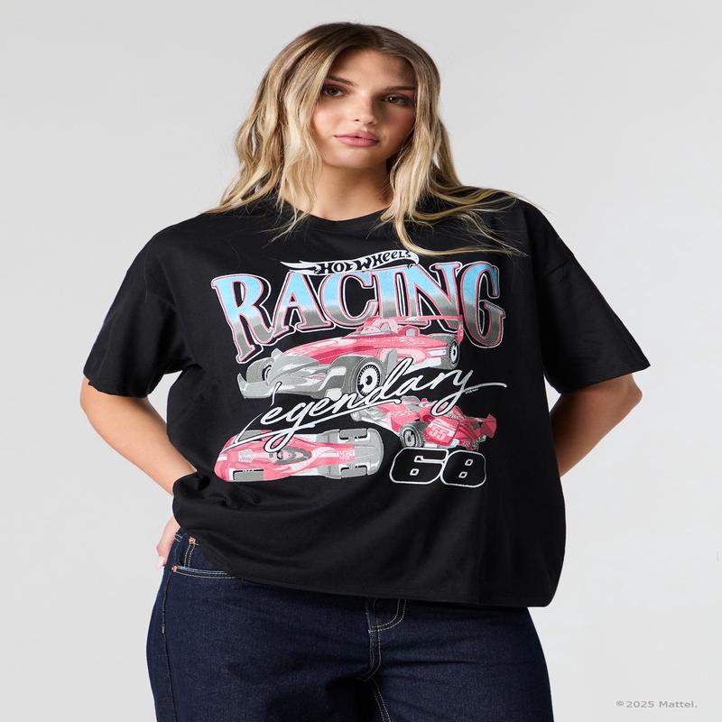 T-shirt coupe garonne  imprim Hot Wheels Racing