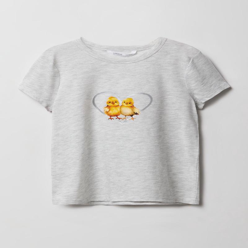 T-shirt  imprim Cute Animal pour filles
