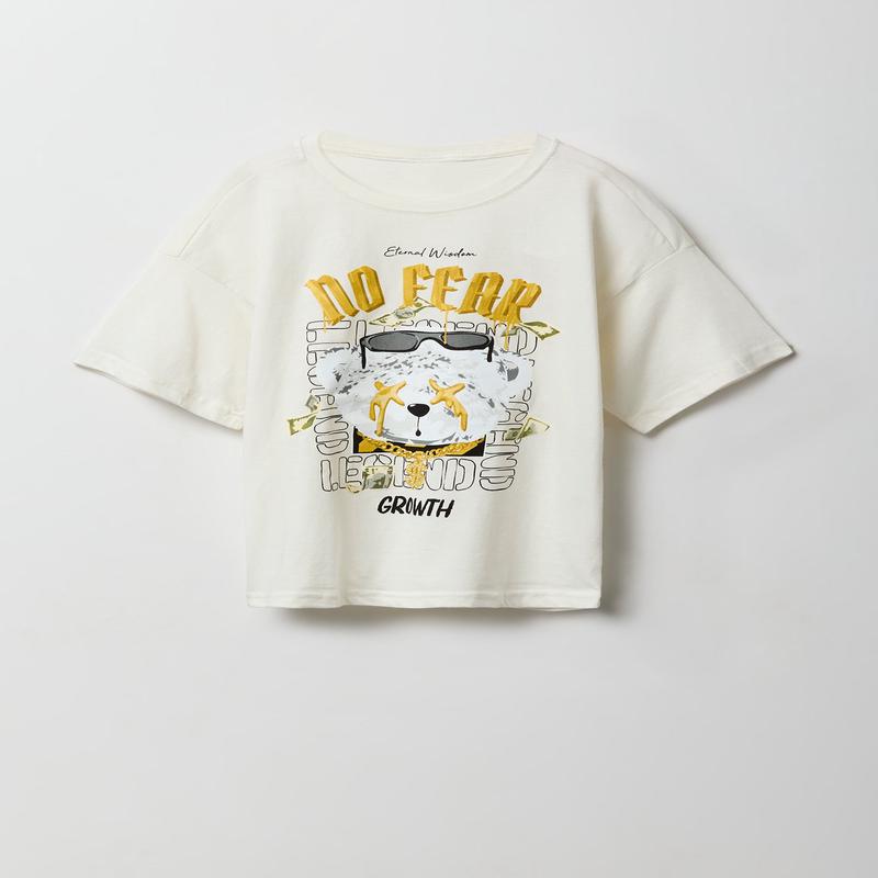 T-shirt  imprim No Fear Bear pour enfants