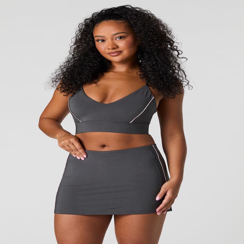 Active Piping Detail Mini Skort