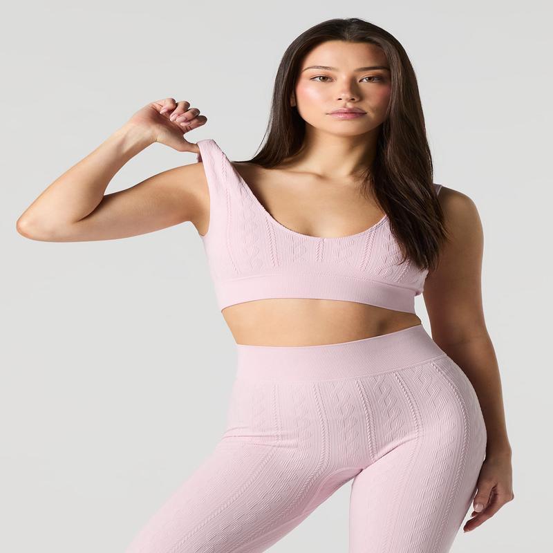 Active Seamless Textured Sports Bra