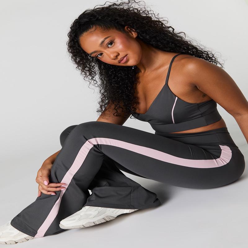Active Side Striped Flare Legging