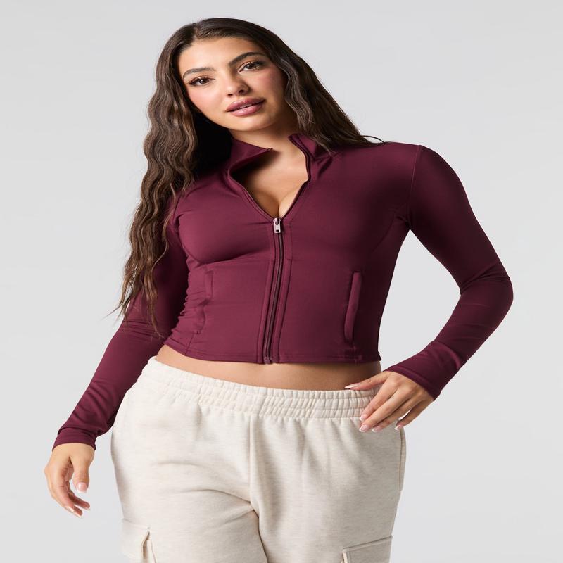 Active Zip-Up Cropped Jacket