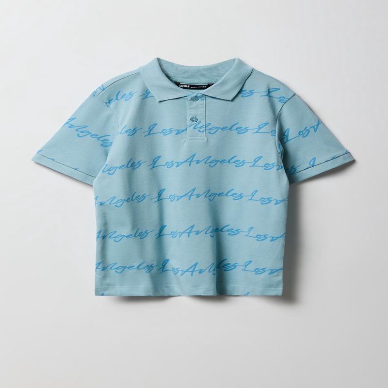 Boys Los Angeles Printed Polo Top
