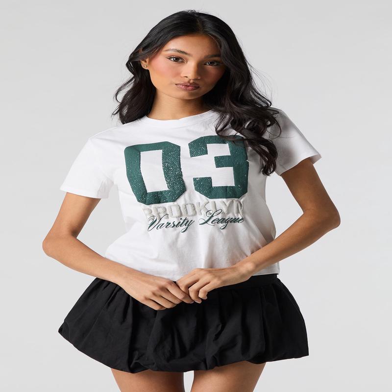 Brooklyn Varsity League Puff Print T-Shirt