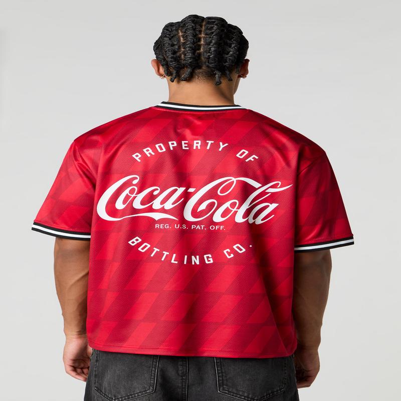 Coca Cola Graphic Mesh Baseball Jersey