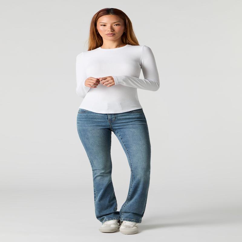 Jean extensible vas remonte-fesses  taille basse