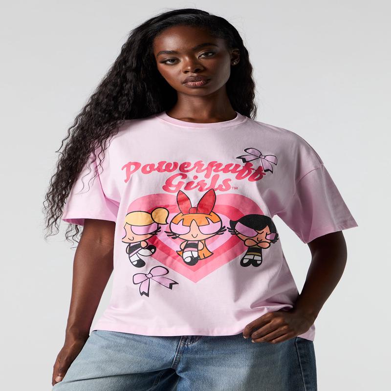 T-shirt coupe garonne  imprim Powerpuff Girls