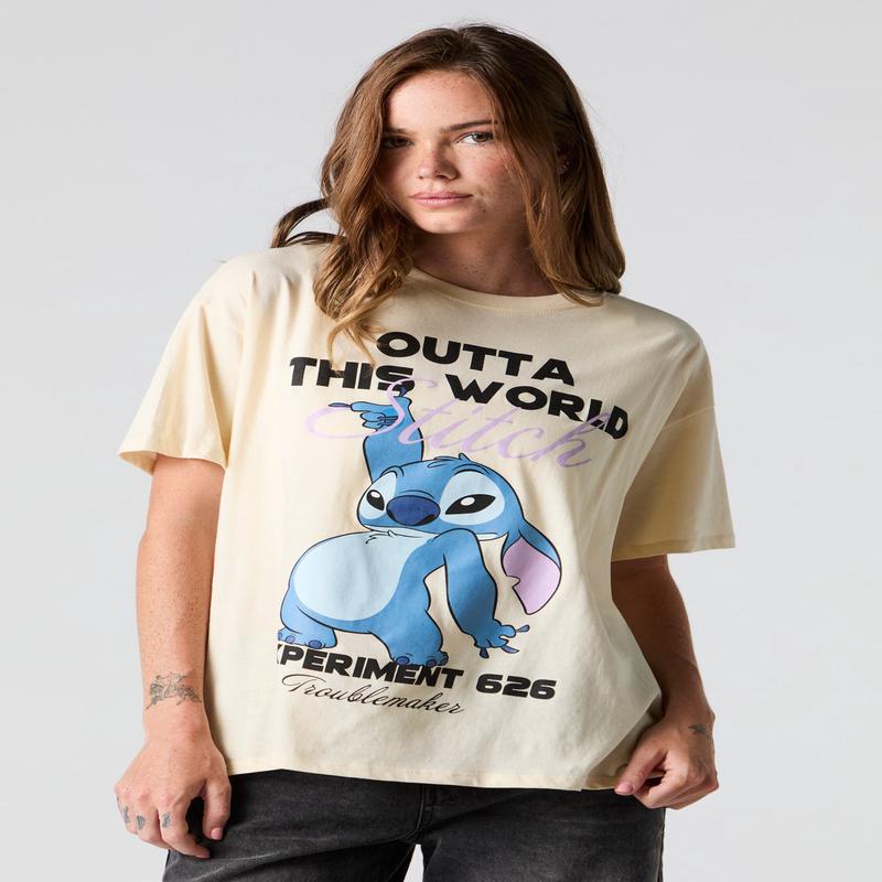 T-shirt de coupe garonne  imprim Stitch Outta This Wold