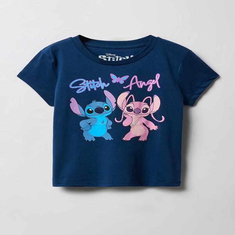 T-shirt  imprim Stitch & Angel pour fille