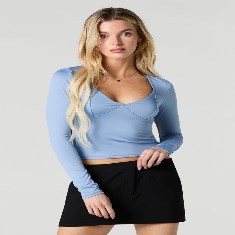 Contour Sweetheart Long Sleeve Top