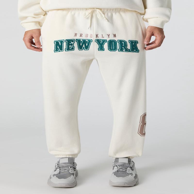 New York Chenille Embroidered Fleece Jogger