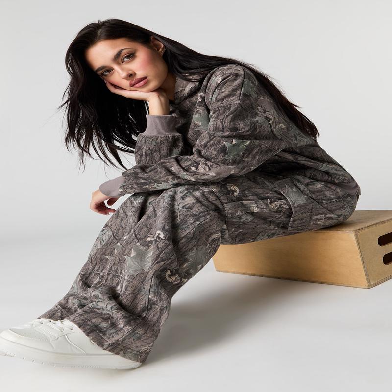 Pantalon cargo en molleton  jambe large