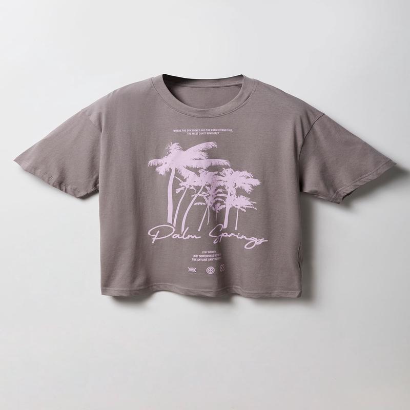 T-shirt carr  imprim Palm Springs