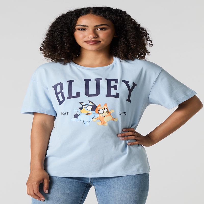 T-shirt coupe garonne  imprim Bluey