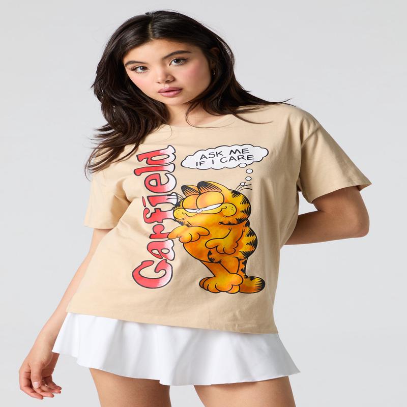 T-shirt coupe garonne  imprim Garfield