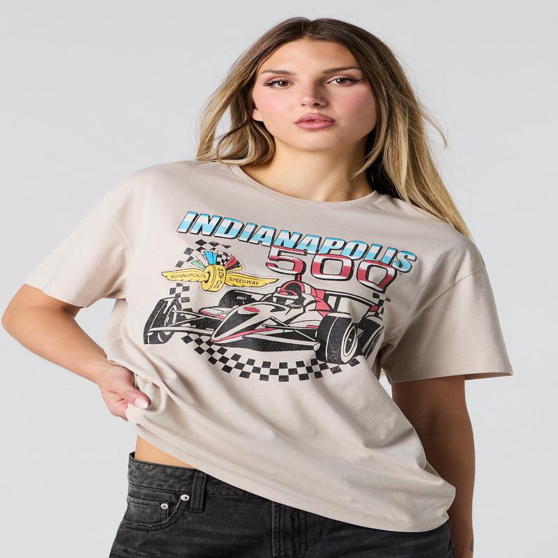 T-shirt coupe garonne  imprim Indianapolis 500